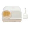 Cat Litter Box Spill Proof Odor Resistant Corridor Design Enclosed Kitty Litter Box Cat Toilet for