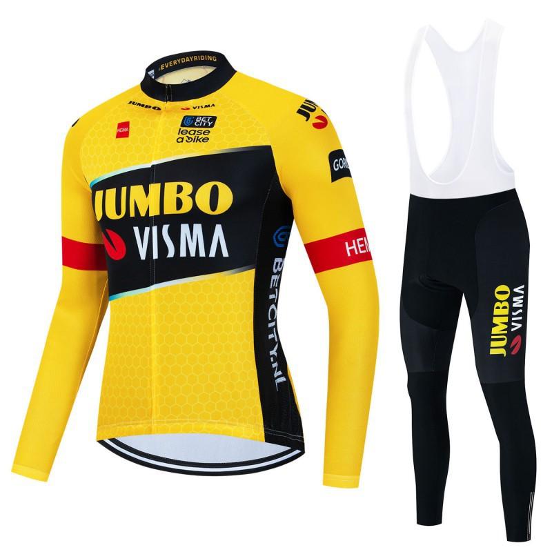 JumboVima Long-sleeved Cycling Suit Set Men Women Outdoor Mountain Biking Road Sportswear