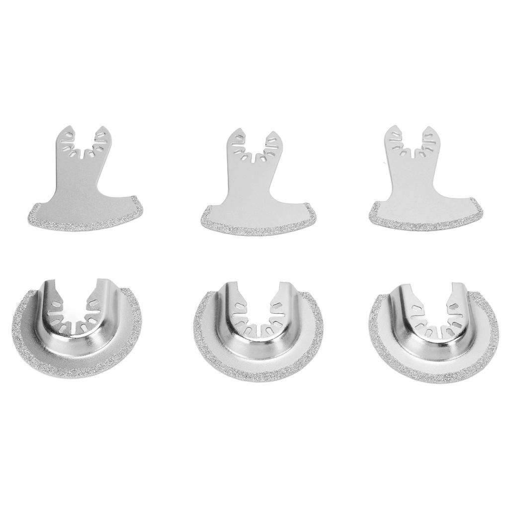 6PCS Diamond Segment Oscillating Blades Woodworking Carbide Multifunctional Saw Blade Set