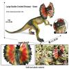 Large Realistic Double-Crested Dinosaur Model Toy - Roaring Tyrannosaurus Rex & Spinosaurus Ornament