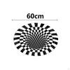 3D Rug Visual Illusion Anti-Skid Area Dining Room Mat Dia 60cm