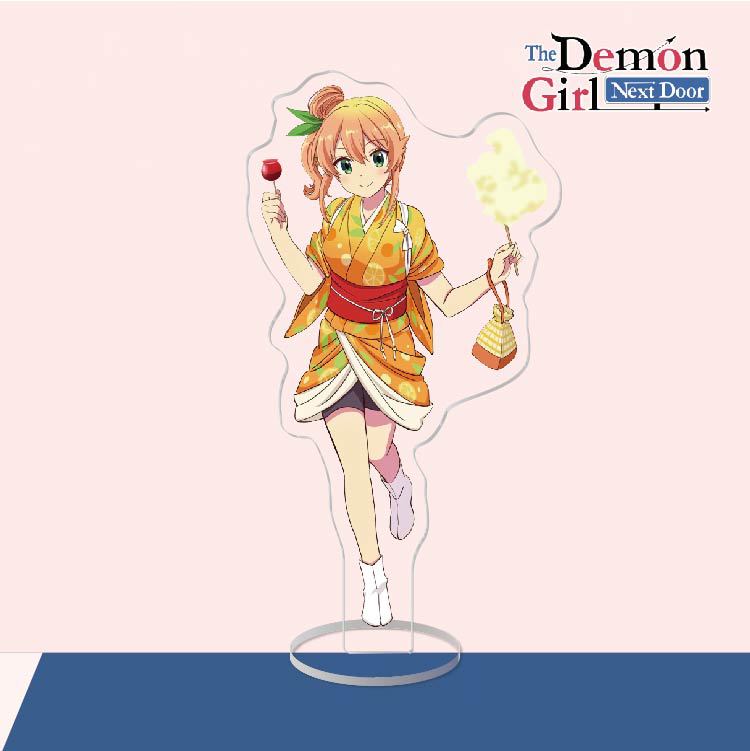 Anime Acrylic Stand Action Figure Toy The Demon Girl Next Door PVC Acrylic Stand Machikado Mazoku Desktop Stand Model Toy Gift