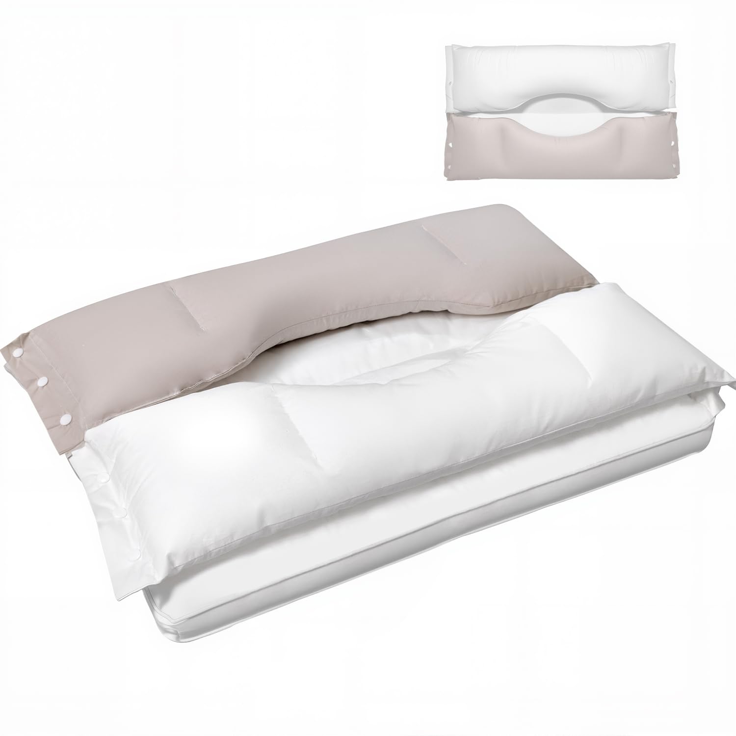 

Juliyas Pillow: Relieves Neck Pain, Popular Pillow for a Comfortable Sleep [Double-Layer Construction with Concave Hollow Design for Ears and Back],