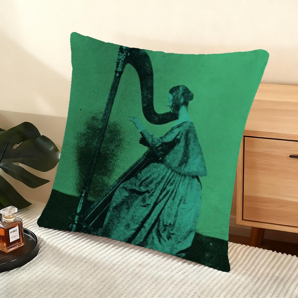 Band Music T-Tv-Girl Cushion Cover Soft Short Plush Pillow Cover Smooth Cozy Texture Aesthetic Cushion Case Home Decor