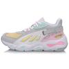 Li Ning Butterfly Chunky Sneakers Women's Low Top Microcrystalline Gray/Cherry Blossom Pink AGLP044-1