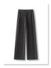 Gray Glitter High-Waisted Wide-Leg Elastic Drawstring Pants for Women - Spring/Autumn 2025