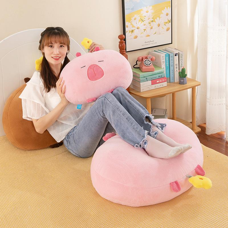 New Cute Capybara Plush Toy Doll Throw Pillow Boys and Girls Birthday Gift Doll Bed Sleeping Doll