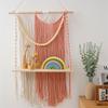 Handcrafted Macrames Wall Shelf Organizers User friendly Design Wall Hanging Shelf for Home Storage and Decoration