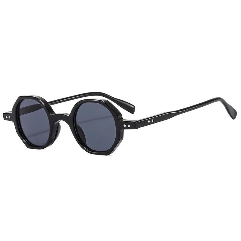 

Retro Geometric Small Frame Square Sunglasses Women Designer Brand Rivet Sun Glasses Polygonal Shadow Female only 1pcs sungalsses