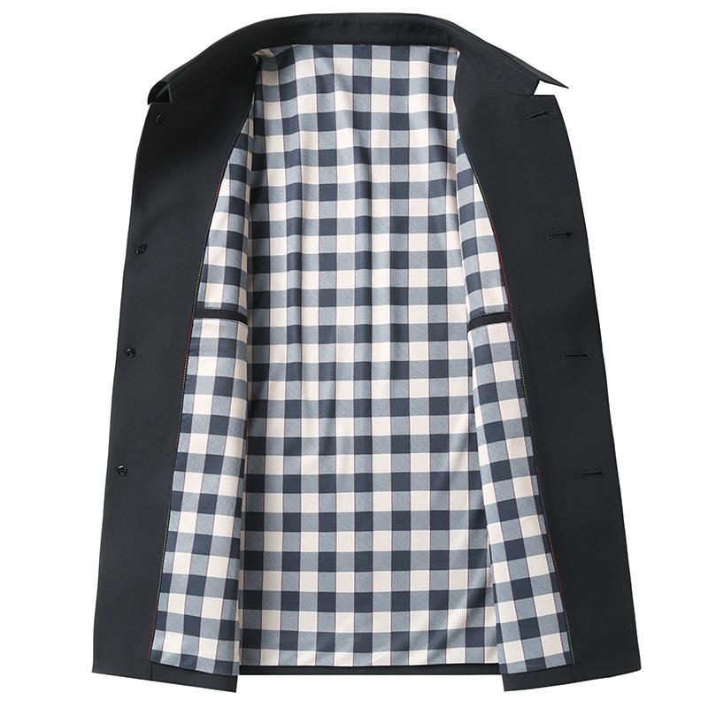 New Jacket Men's Coat Spring and Autumn Middle-aged Men's Lapel Jacket High-end Business Casual Jacket Dad