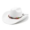 Solid Edge Top Hat Wool Hat Panama Jazz Felt Hat Men'S And Women'S Curled Wool Top Hat