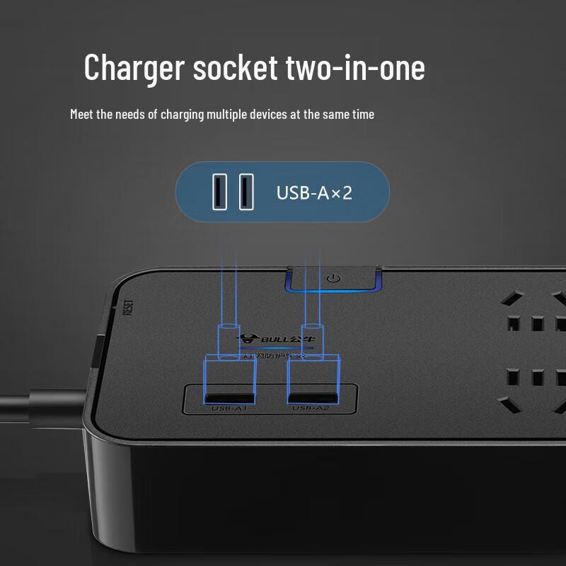 BULL Anti-Surge Power Strip with USB