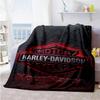 Harley-davidson Motorcycles Customize Your Name Blanket Throw Customizable Blanket Ultra-Soft Perfect for Office Chair Living Room Office Picnics