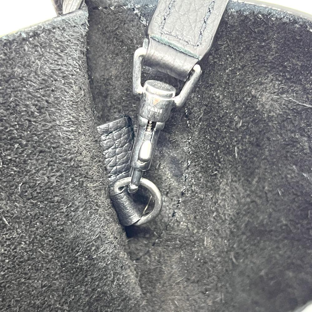 Celine Big Bag Bucket Nano 2WAY Crossbody Shoulder Bag Leather Black/SilverHW