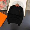 Herren Pullover im koreanischen Stil mit Buchstabenstickerei - Leichter Luxus Herbst/Winter Rundhals