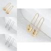 Stylish Pin Earrings Geometric Design Multi-color Alloy Fashion Accessory