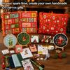 DIY Handarbeit Geschenk für Erwachsene Weihnachten Kreuzstich Adventskalender, 24 Tage Countdown Kalender Stickerei Set, Handgefertigte Projektbox Hand