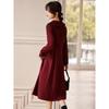 Shangjing Elegant Ruffle Doll Collar A-Line Dress