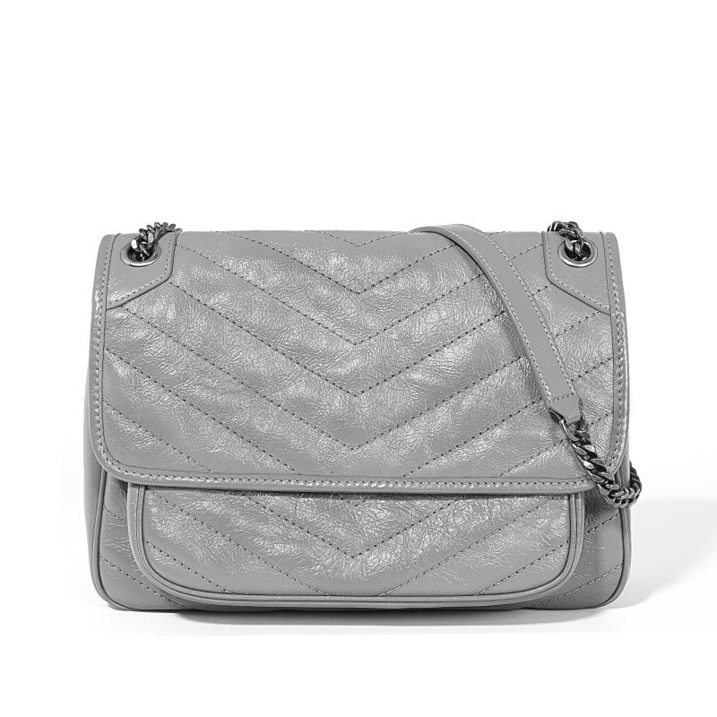 

Сумка из тополевой кожи с восковым покрытием, первый слой коровьей кожи, цепочка, сумка с бриллиантами, кроссбоди, большая вместимость, для поездок на работу, сумка почтальона, большого размера