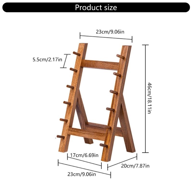 Wooden Cutter Display Stand Multipurpose Cutter Storage Rack with Multi Layer Design for Home Kitchens and Restaurants