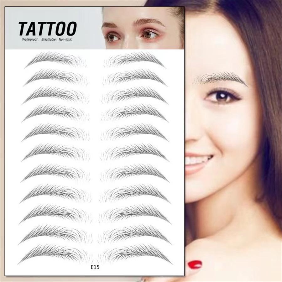 3D Semi-Permanent Waterproof Embroidered Eyebrow Tattoo Stickers for Beginners