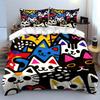 Colorful Cat Art Decor Set Soft Comfortable Duvet Cover Bedding Set Included 1*Duvet Cover & 2*Pillowcases gift