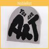 Minimalist Knit Hat With Alphabet Design For Men Women Winter Fashion Accessory