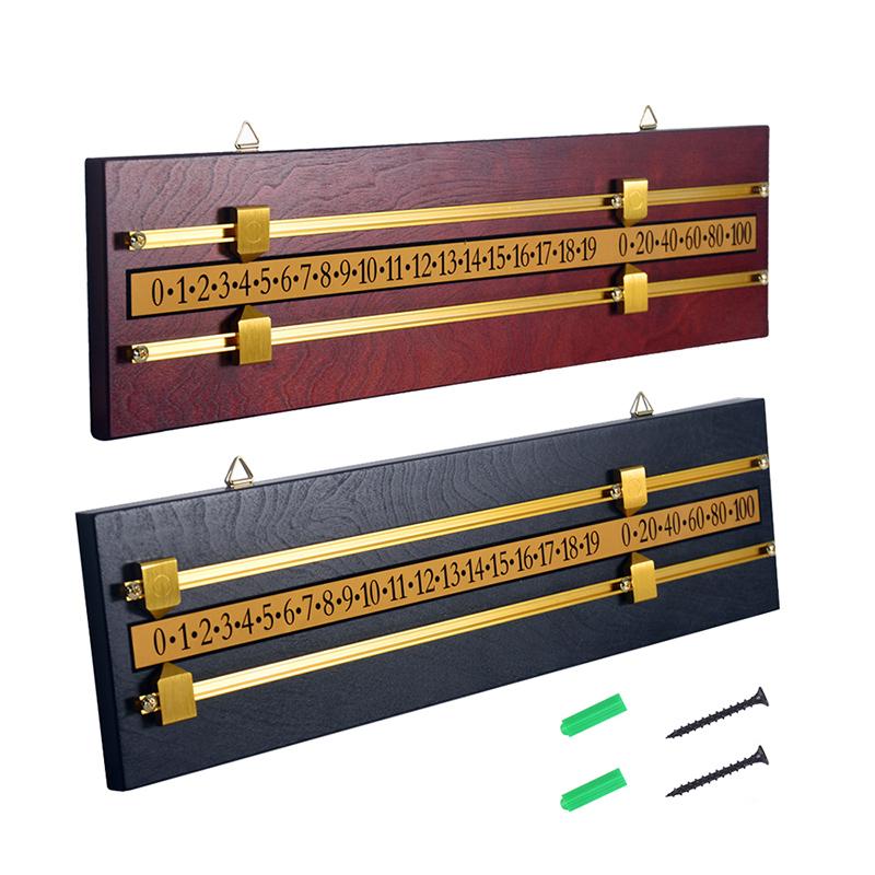 Black Wooden Wall-Mounted Scoreboard for Shuffleboard, Snooker, Billiard, Pool Table Games, Scorekeeper for Games TSP-S1001