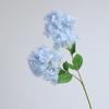 2 Forks Artificial Hydrangeas Flower With Stems DIY For Wedding Party Home Decor Outdoor Bouquet Flowers White Blue Plants Decor
