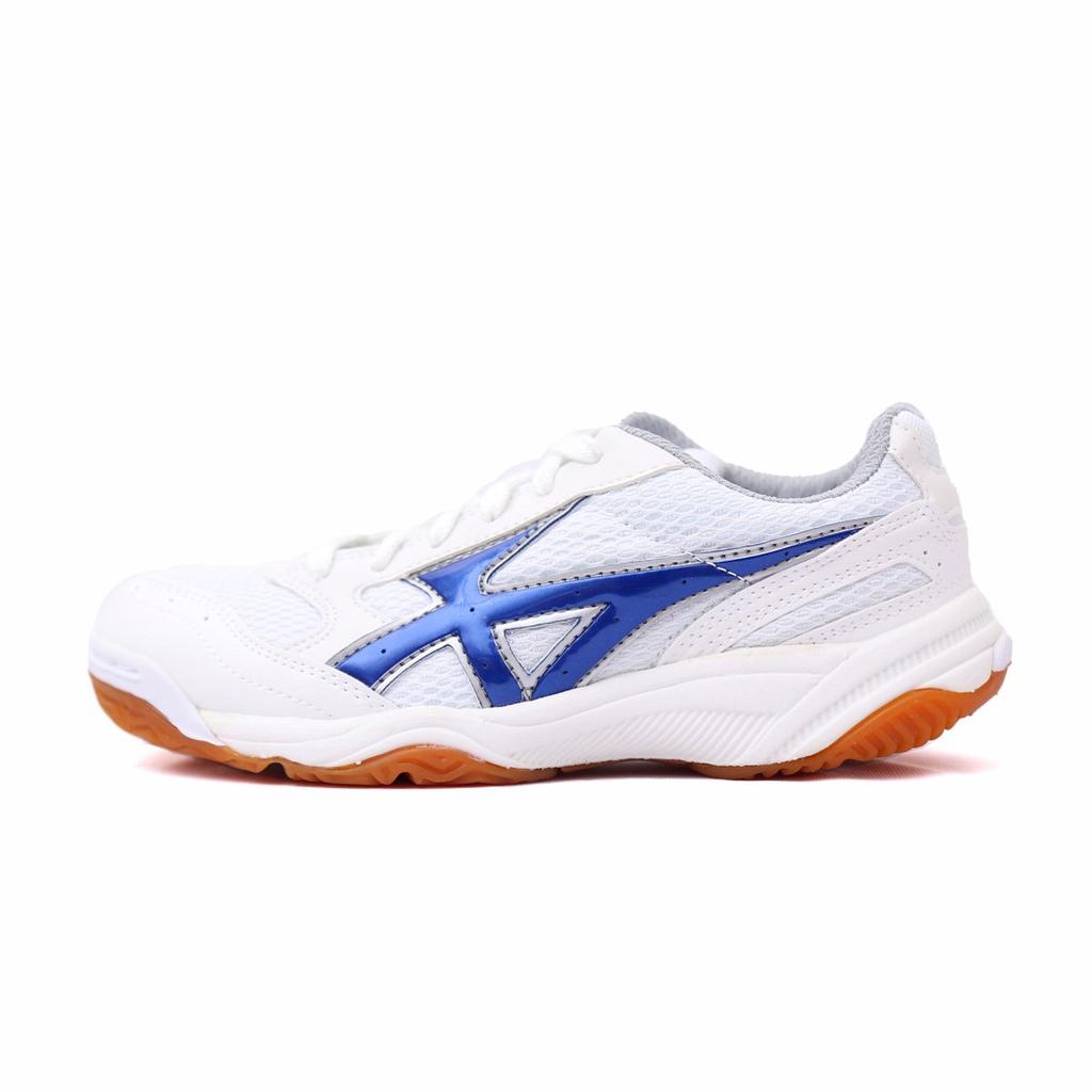 Moonstar Gymstar S400 Lightweight Gym Shoes for Junior and Senior High Boys and Indoor and Outdoor Sneakers Schools, Girls, (Size 26.5cm, White/Navy)