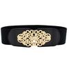 Trendy Womens Black Stretch Waist Belt Offering A Slender Look With Versatile Wear Options