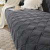 Short Plush Grey Color Sofa Towel European Brief Thicken Quilted Sofa Cover Slip Resistant European Couch Cover for Living Room