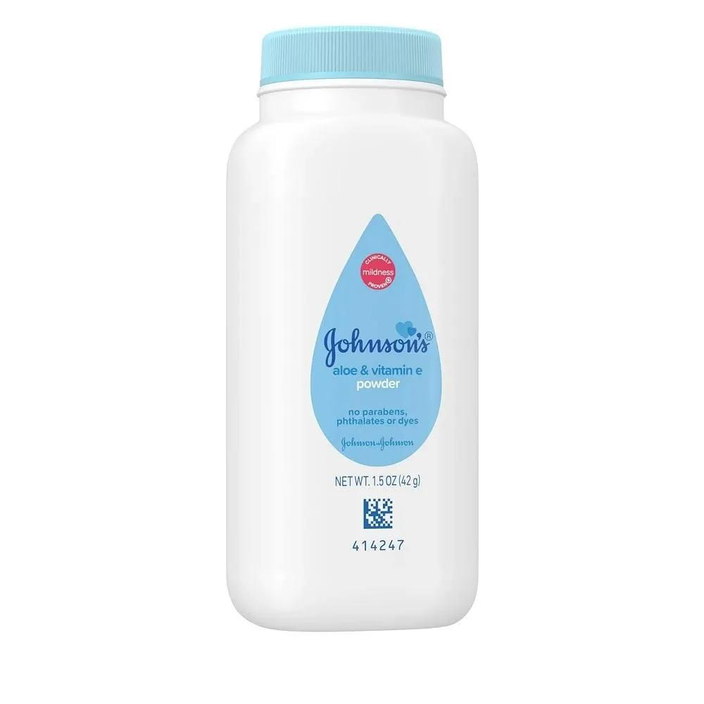 Johnson s Powder 42g 1 Pack Aloe & Vitamin E Johnson s Naturally Derived Cornstarch Unisex Powder