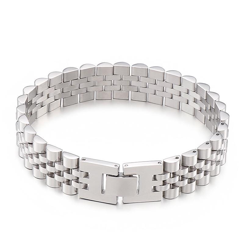 Men's Trendy Titanium Steel Bracelet: Simple Japanese & Korean Watch Band Style