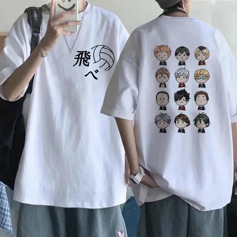 Anime Fly High Grafik T-Shirt Mange Oversized Herren T-Shirt Mann Frau T-Shirt Karasuno Yu Nishinoya Cartoon Y2k Harajuku Tees Top