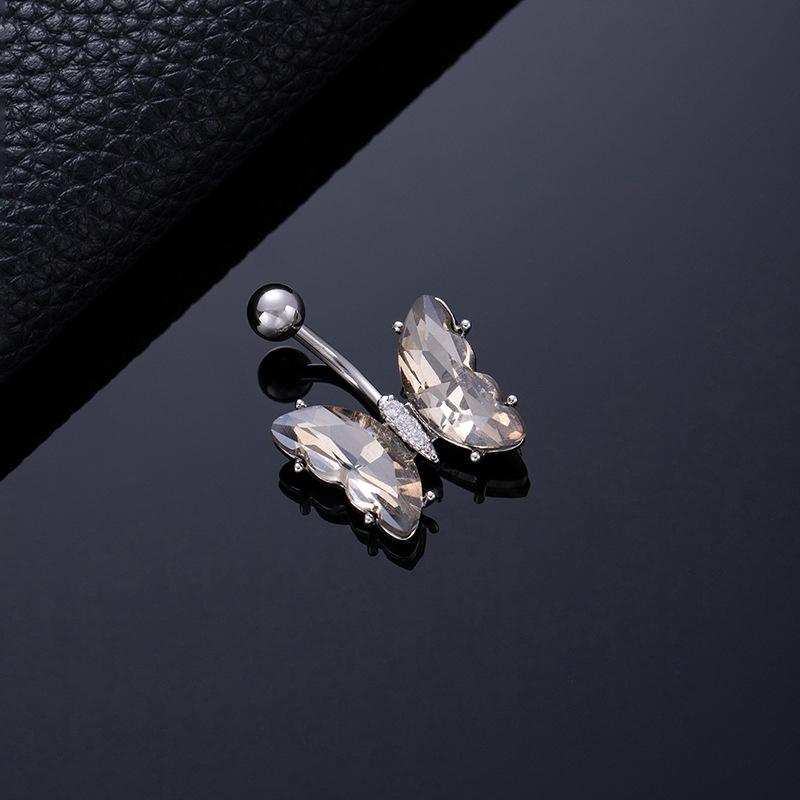 Stainless Steel Butterfly Belly Button Ring Navel Piercing Ring For Women Girls Sexy Belly Piercing Ring Body Jewelry
