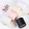 New Round Flower Gift Box Cardboard Silver Gift Packaging Paper Box Solid Color Flower Arrangement Bucket Rose