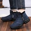 Neue Herren Baumwollschuhe mit Kälteschutz Warme Stiefel Herren High Top Warme Bequeme Stiefel Dicke Schlichte Lässige Schneestiefel