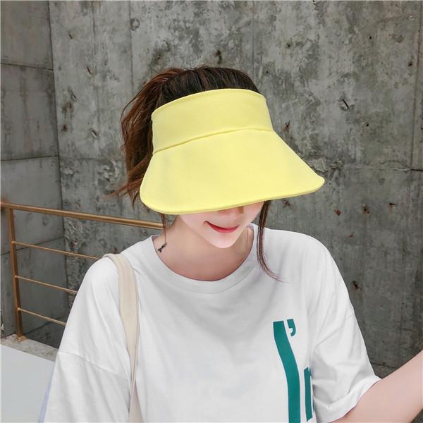 Simple foldable empty top hat women's summer ins face covering sun protection sun hat versatile travel sun hat