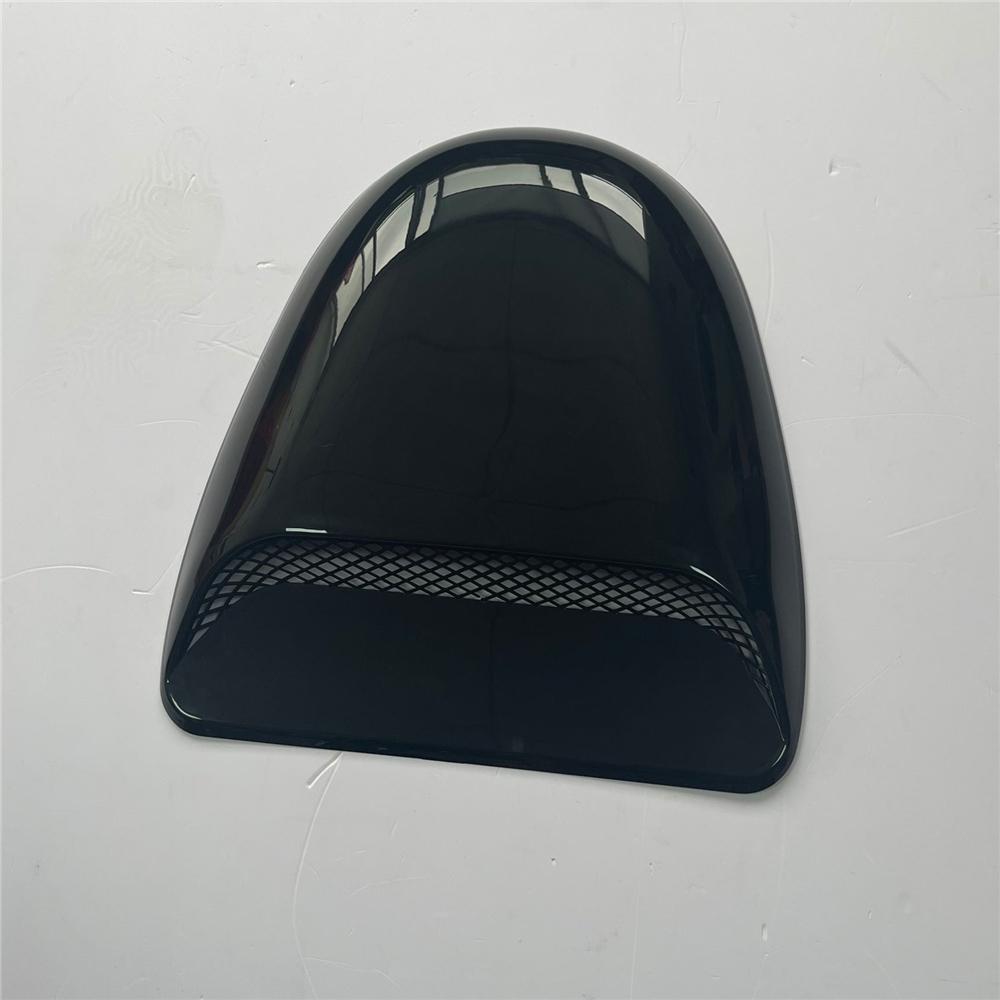 Decorative Air Flow Intake Hood Scoop Vent Bonnet Cover Glossy Black Universal