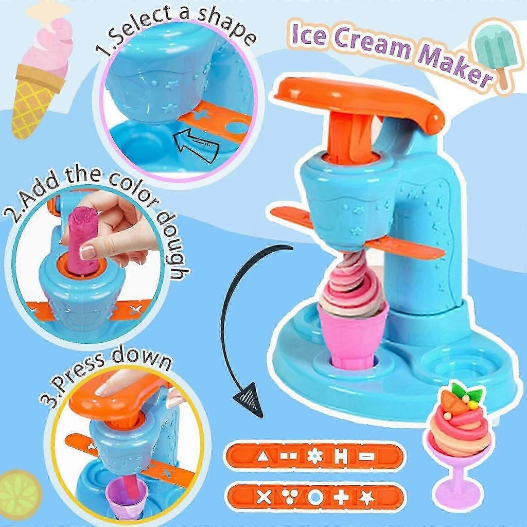Play-Doh 3-in-1 Kitchen Playset - Ice Cream Maker, Noodle Maker, Burger Maker, Food Toys & Crafts - Deluxe Play-Doh 2025