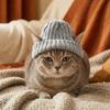 Soft Knit Dog Beanie with Ear Holes Knitted Pet Hat Elastic Winter Warmer Dog Hat for Dogs & Cat for Small Medium Dogs