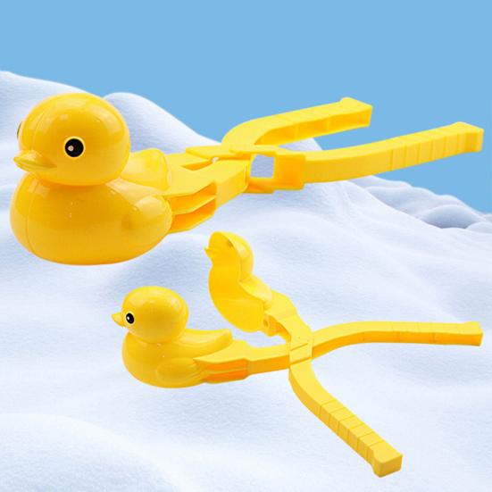 Practical Creative Color Cognition Simple Operation Duck Shape Snowball Maker Clamp Winter Snow Toy