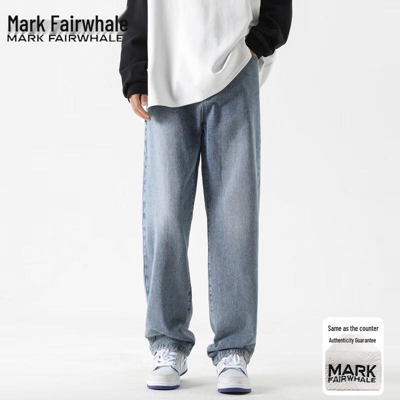Mark Fairwhale Men's American Style Loose Straight Jeans