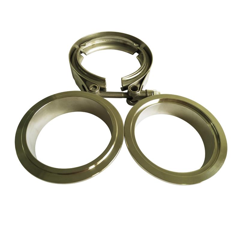 ZUCZUG 1.5-6.0"  Tubor Exhaust V Band Clamp with Male  and Female Flange Design for Exhaust Pipe Clamp Stainless Steel 304