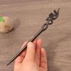 Retro Black Wood Bridal Hair Stick Handmade Fashion Simple Hair Pin for Women Wedding Anniversary Celebration