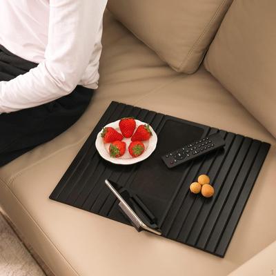 Couch Arm Table Cup Holder Fruit Wooden Side Cupcake Drinks Rectangle AntiSlip Remote