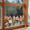 3D Tulip Flower Window Stickers Static Cling Waterproof Floral Decal Windows Decor For Home Bedroom Bathroom Glass Decoration