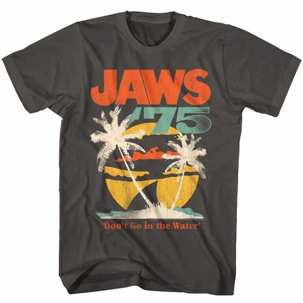 Jaws 1975 Tropical Palms Sunset Men s T Shirt 2XL