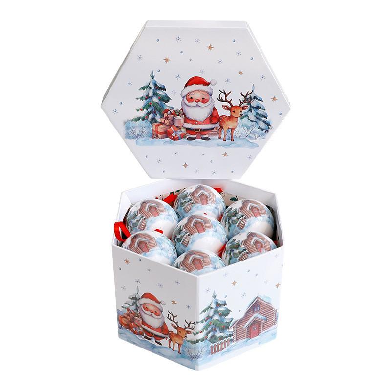 Christmas Tree Decor Foam Sticker Set With Santa And Reindeer Ornaments For Holiday Celebration